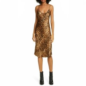nili lotan leopard slip dress